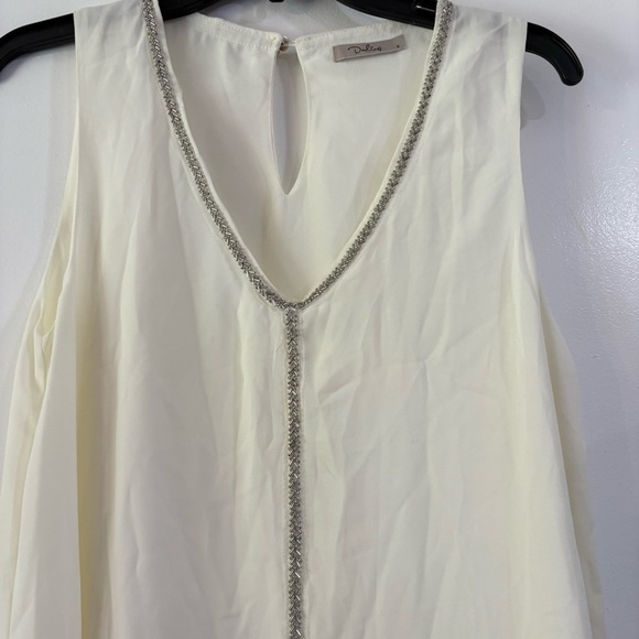 Darling Whimsy Trapeze Dress Beaded Whimsy Fairycore fairy Dainty Cream Sheer - Picture 5 of 12